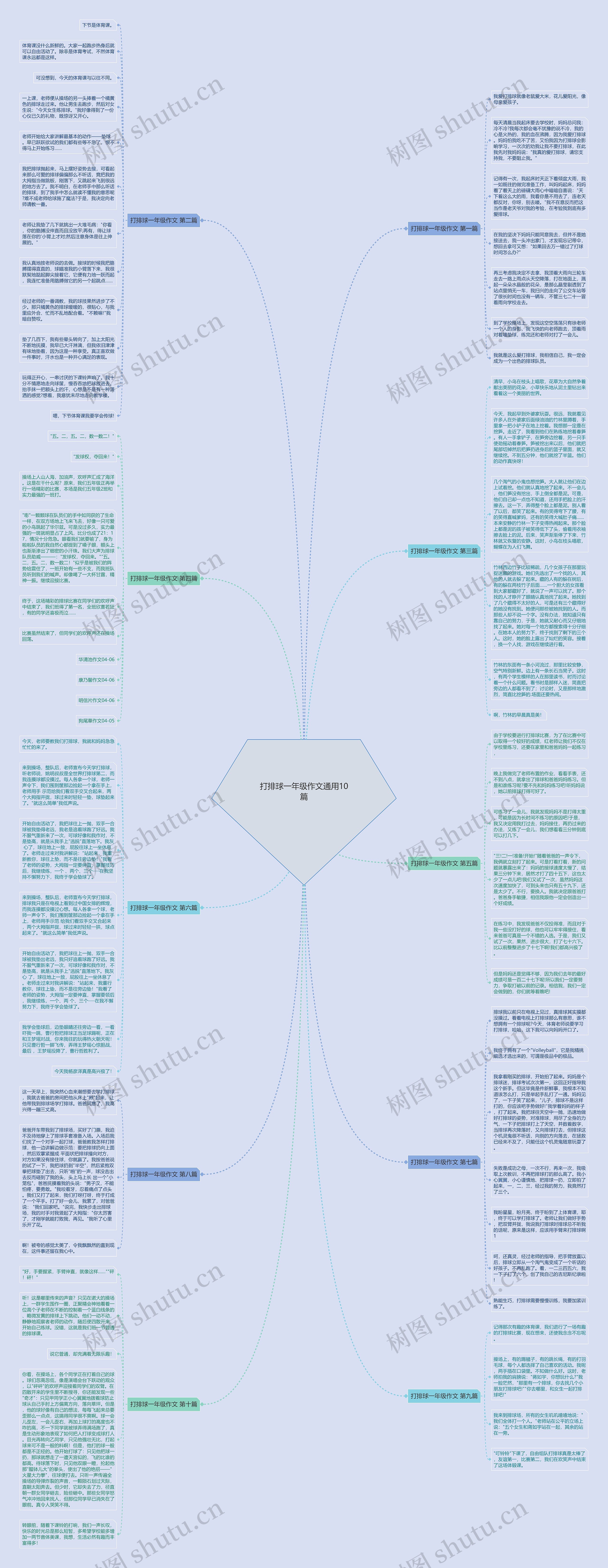 打排球一年级作文通用10篇思维导图