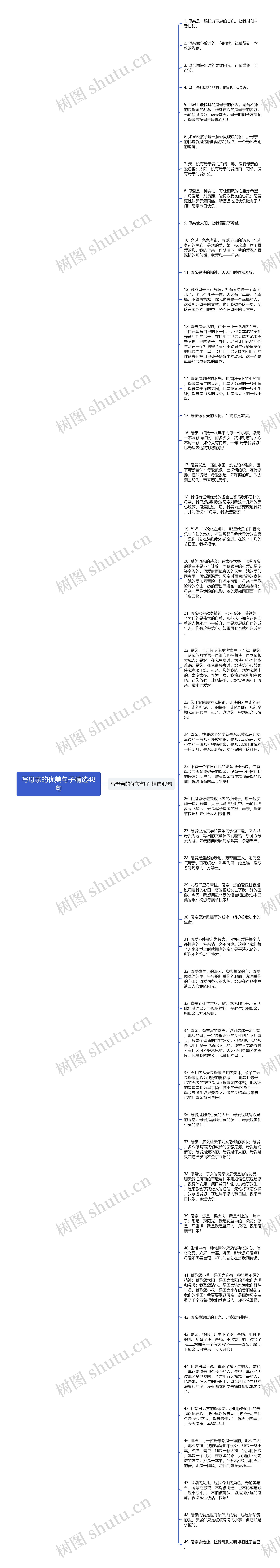 写母亲的优美句子精选48句思维导图