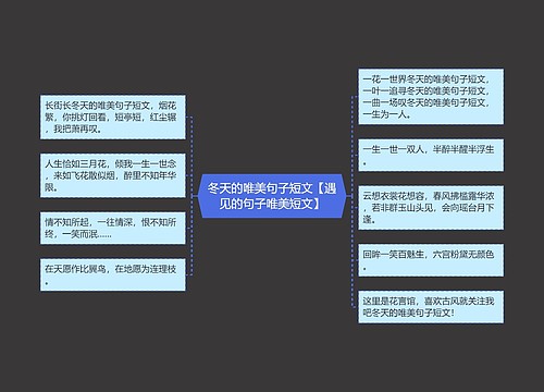 冬天的唯美句子短文【遇见的句子唯美短文】