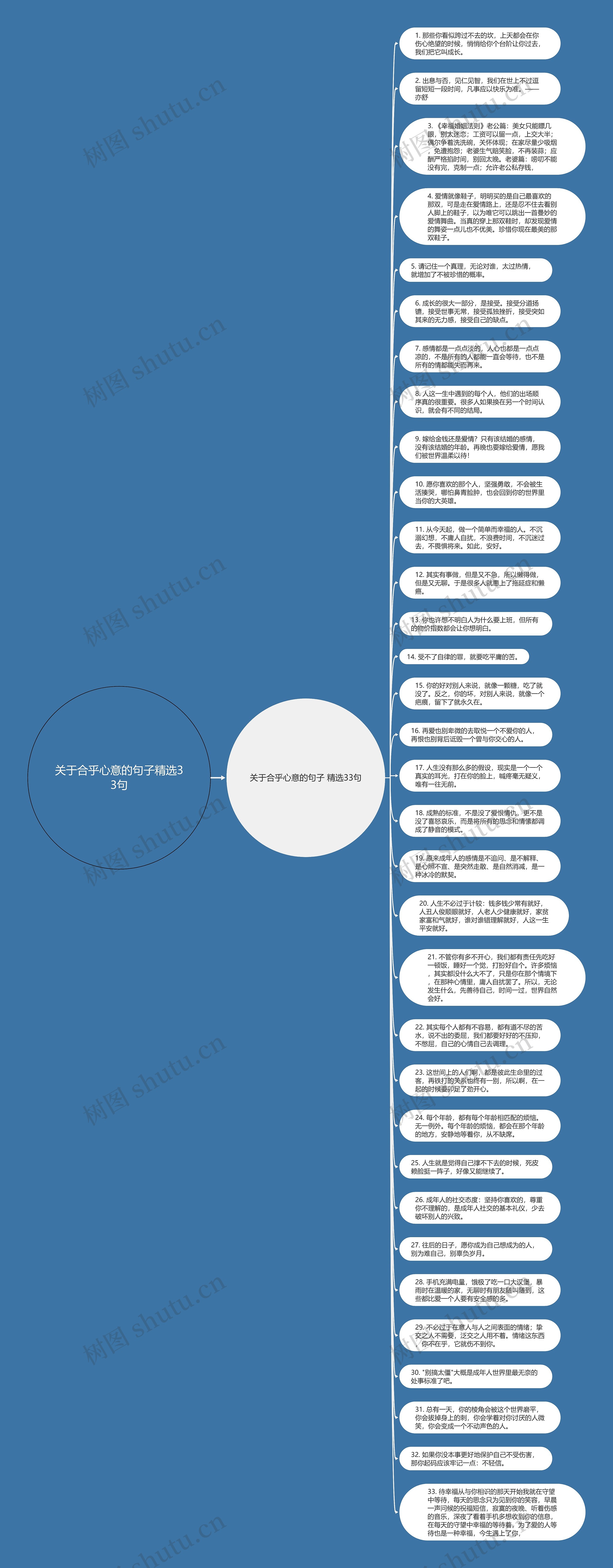 关于合乎心意的句子精选33句思维导图