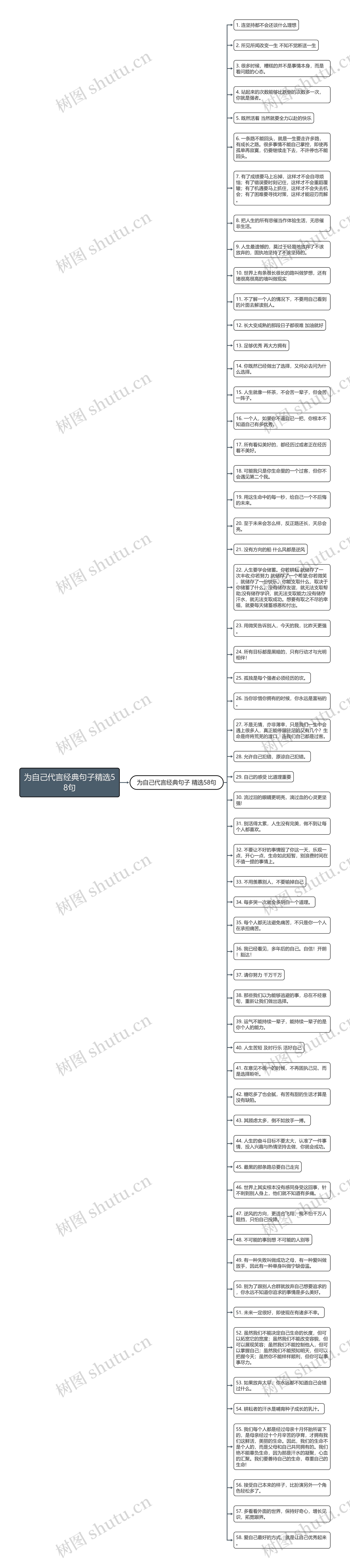 为自己代言经典句子精选58句思维导图