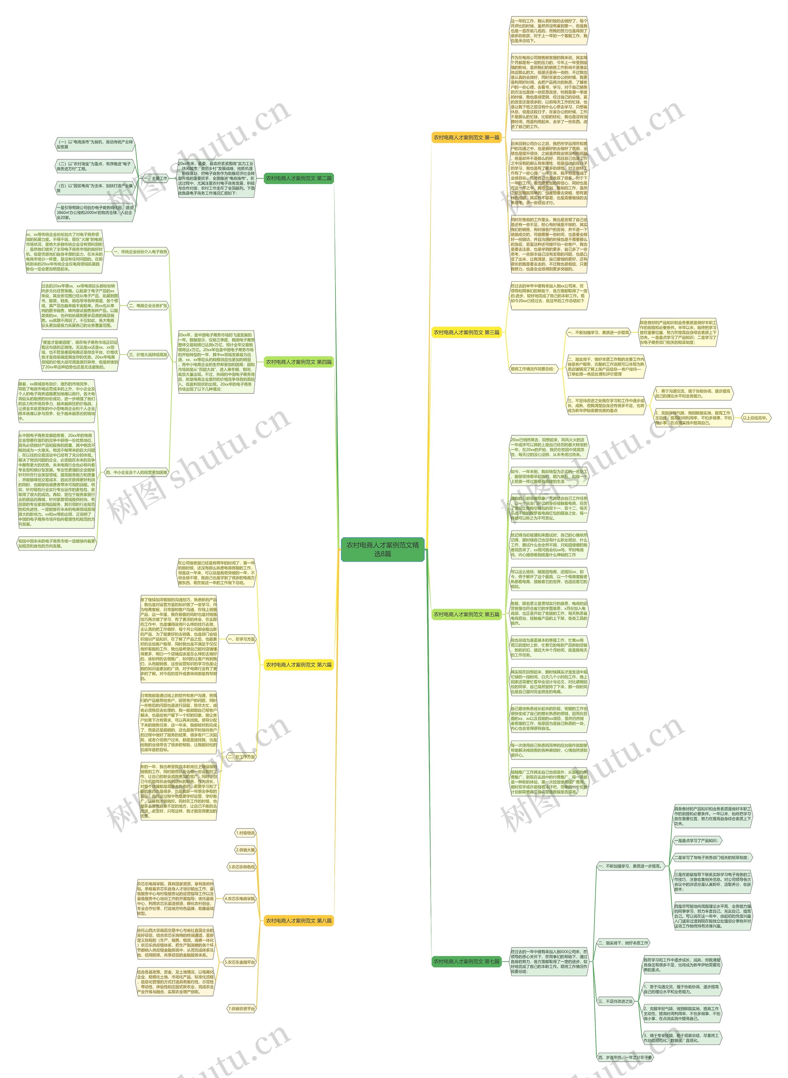 农村电商人才案例范文精选8篇思维导图