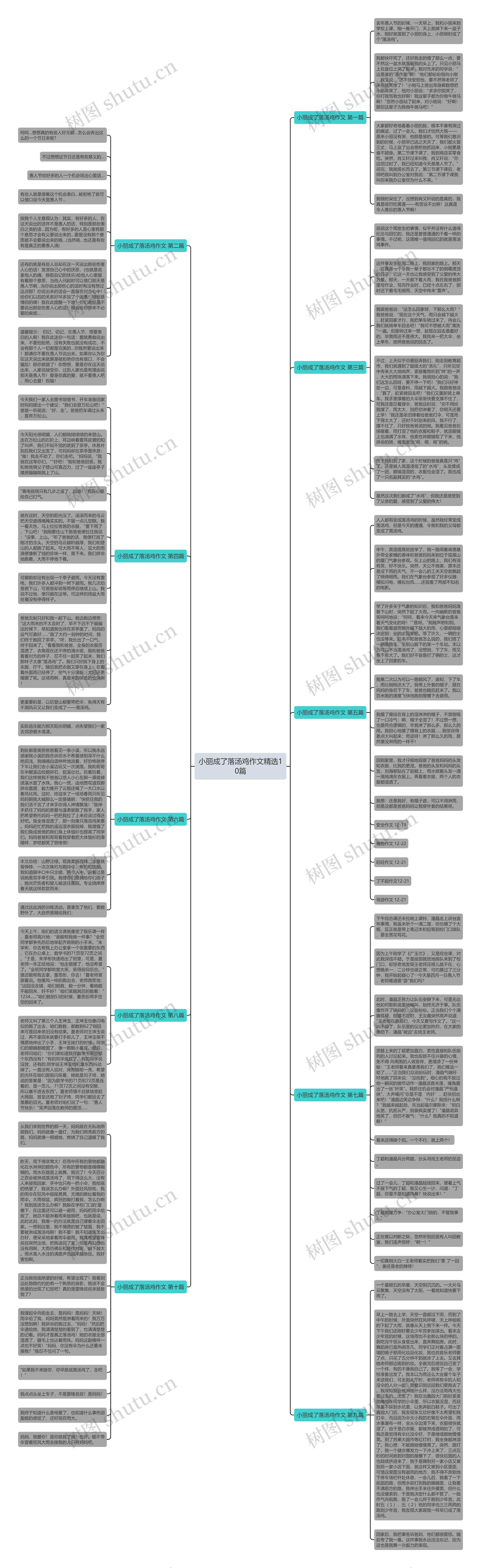 小丽成了落汤鸡作文精选10篇思维导图