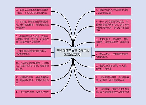 幸福很简单文案【短句文案温柔治愈】