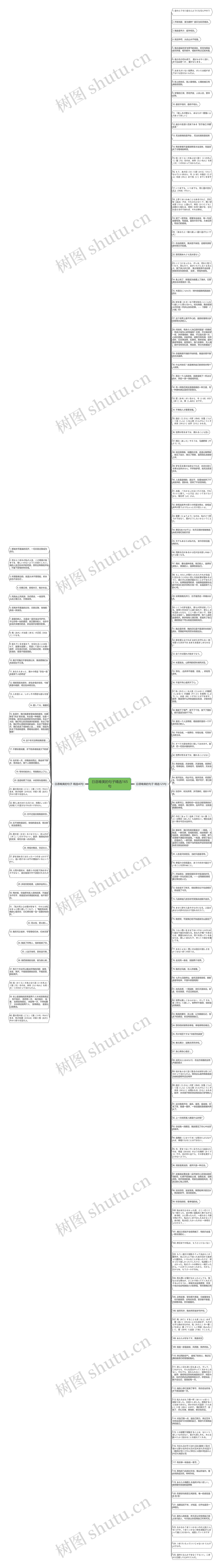 日语唯美的句子精选165句思维导图