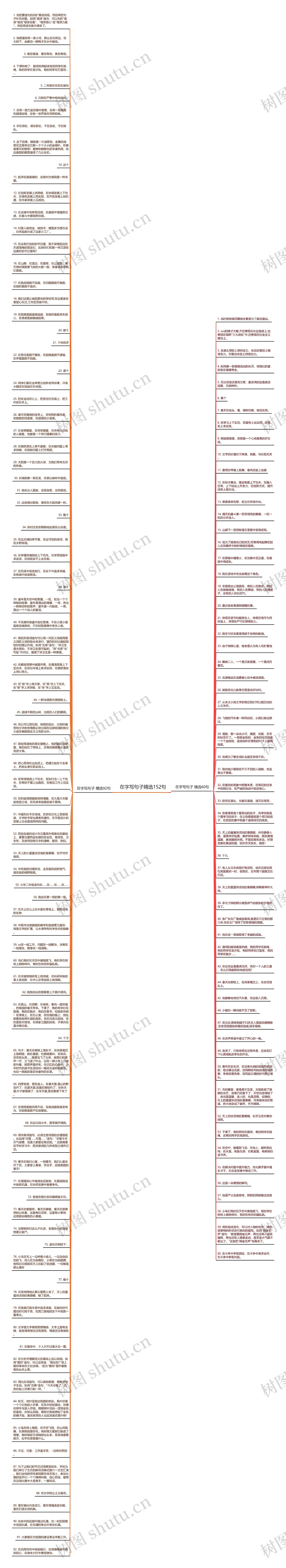 在字写句子精选152句思维导图