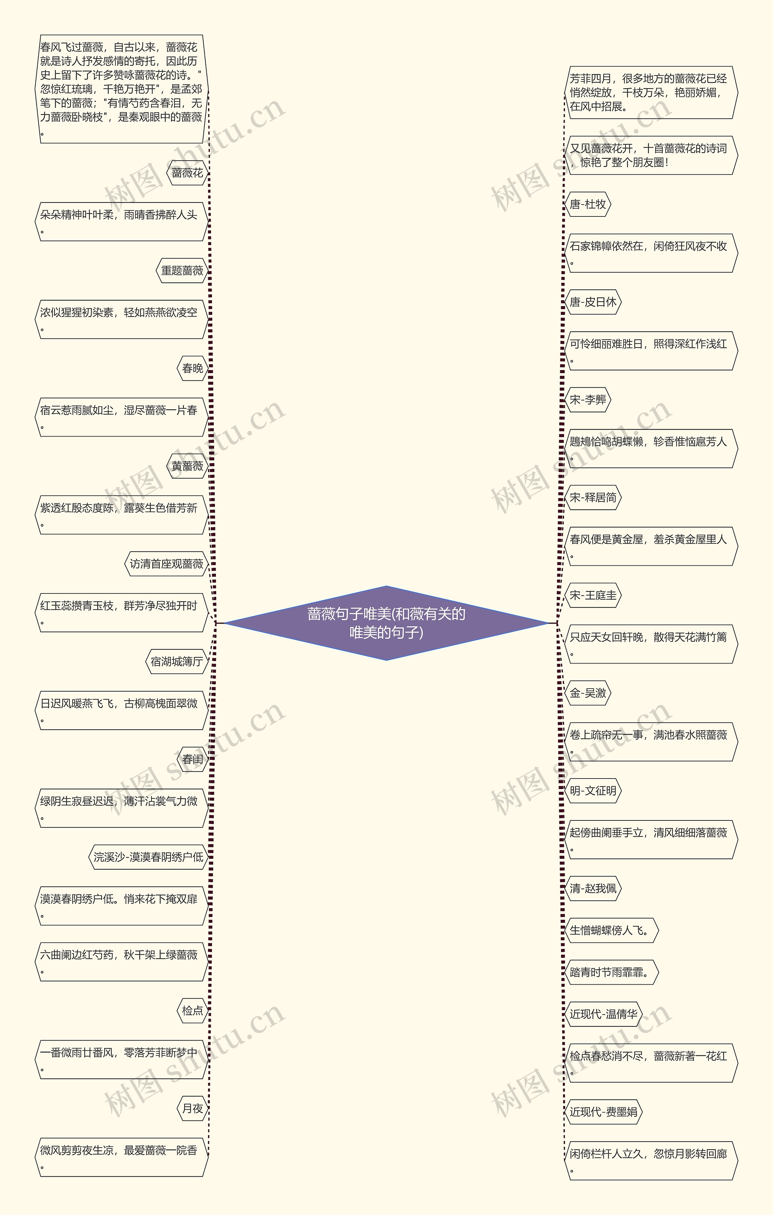 蔷薇句子唯美(和薇有关的唯美的句子)思维导图