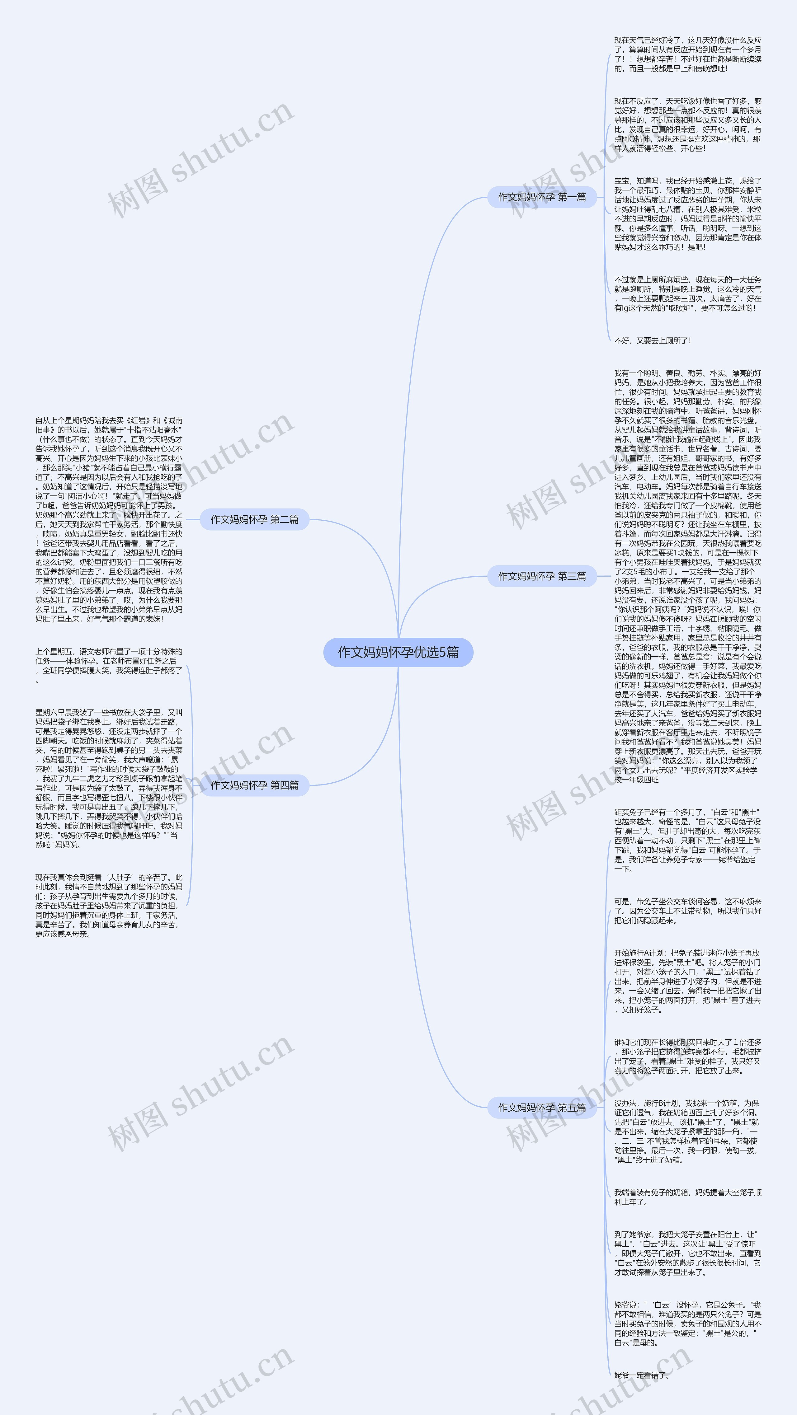 作文妈妈怀孕优选5篇思维导图