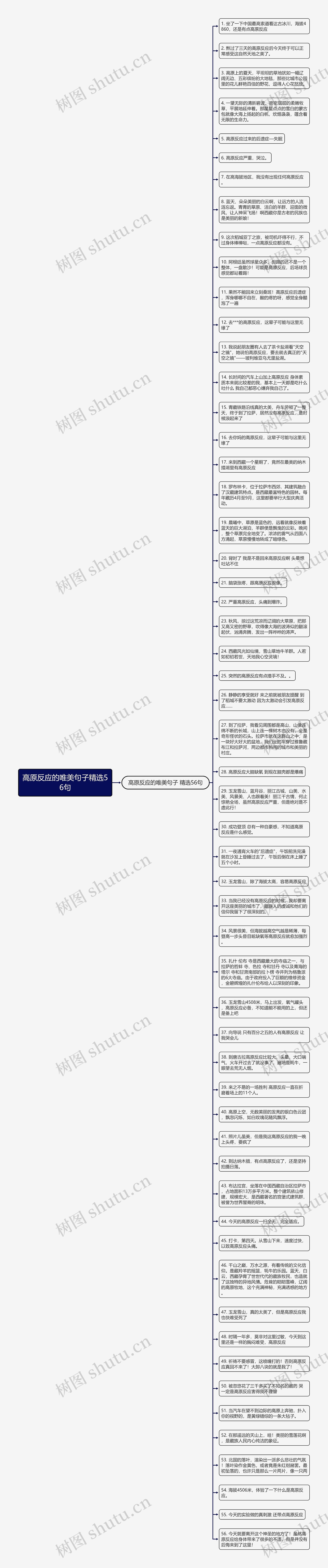 高原反应的唯美句子精选56句思维导图