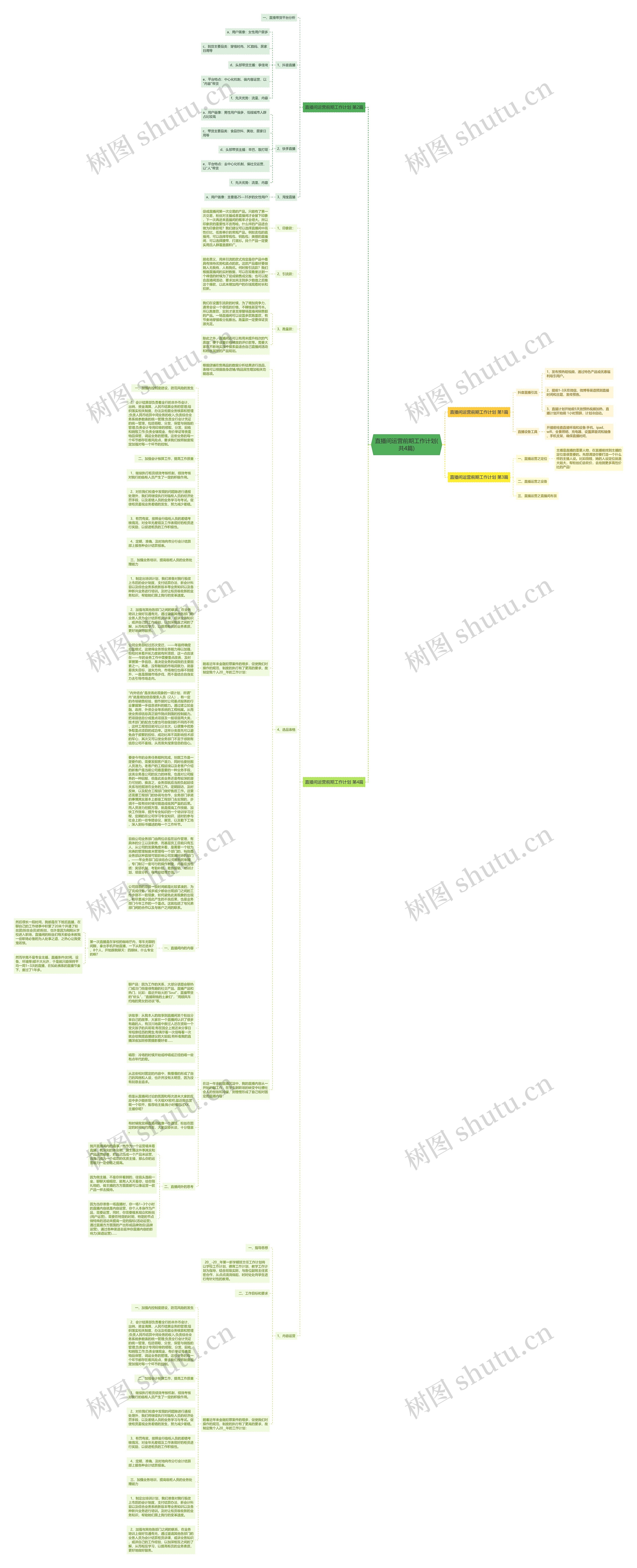 直播间运营前期工作计划(共4篇)思维导图