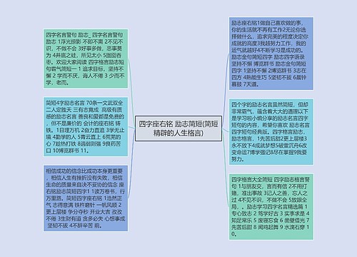 四字座右铭 励志简短(简短精辟的人生格言) 四字座右铭 励志简短(简短精辟的人生格言)