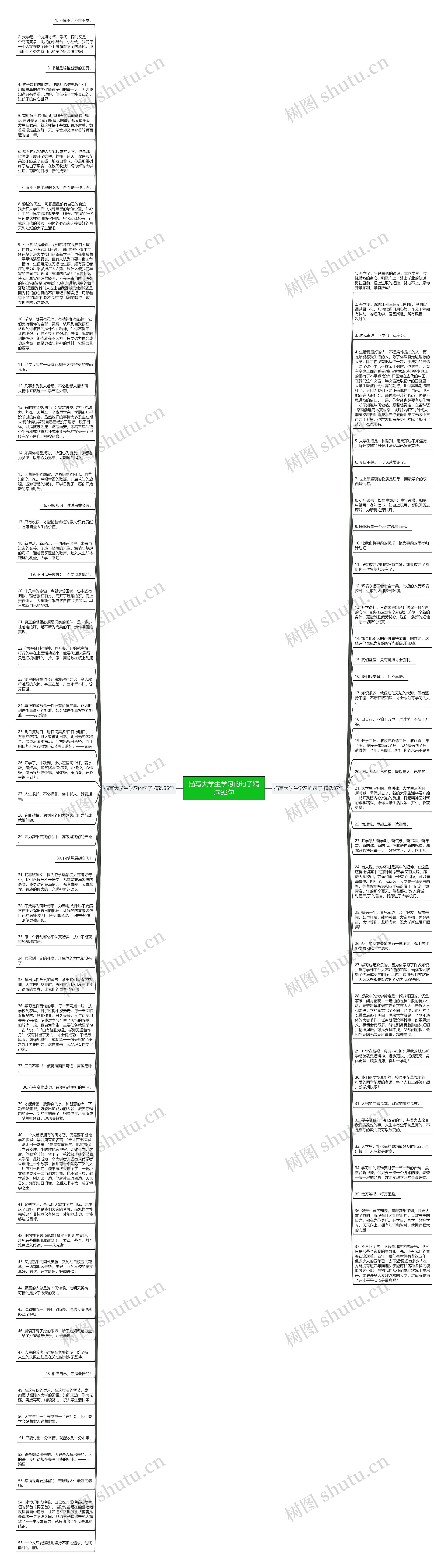 描写大学生学习的句子精选92句思维导图