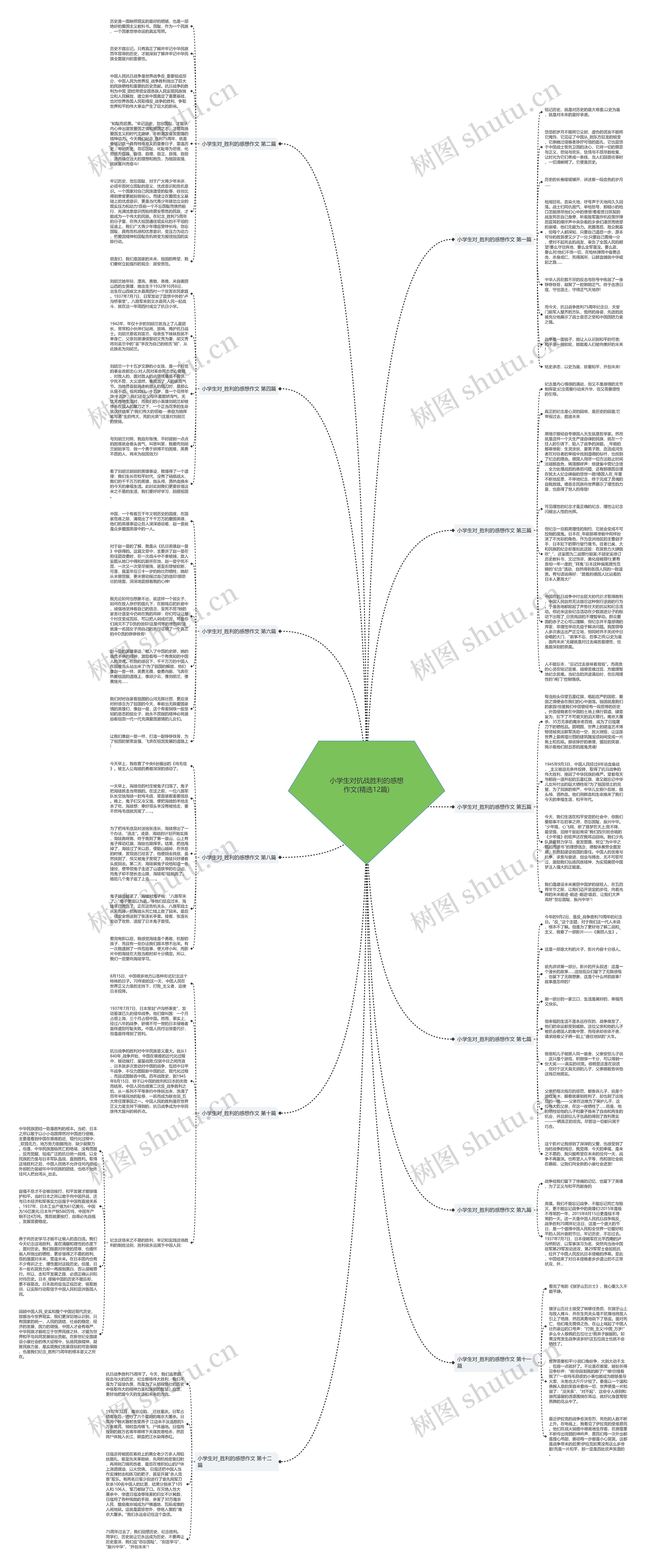 小学生对抗战胜利的感想作文(精选12篇)思维导图