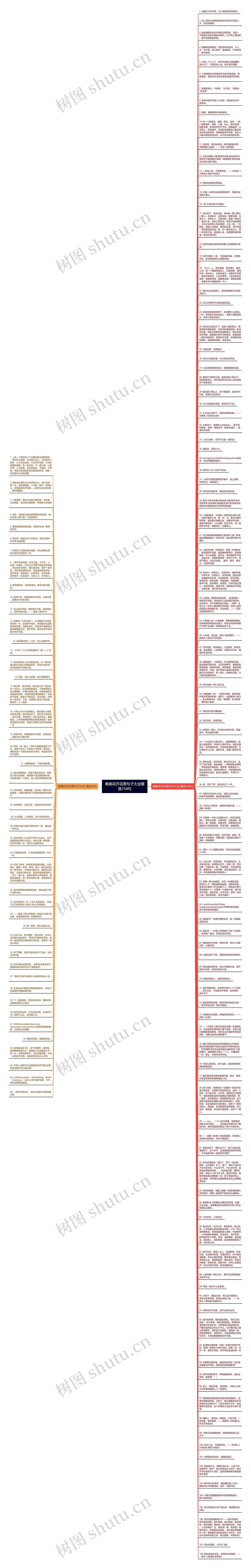 唯美花开花落句子大全精选154句思维导图