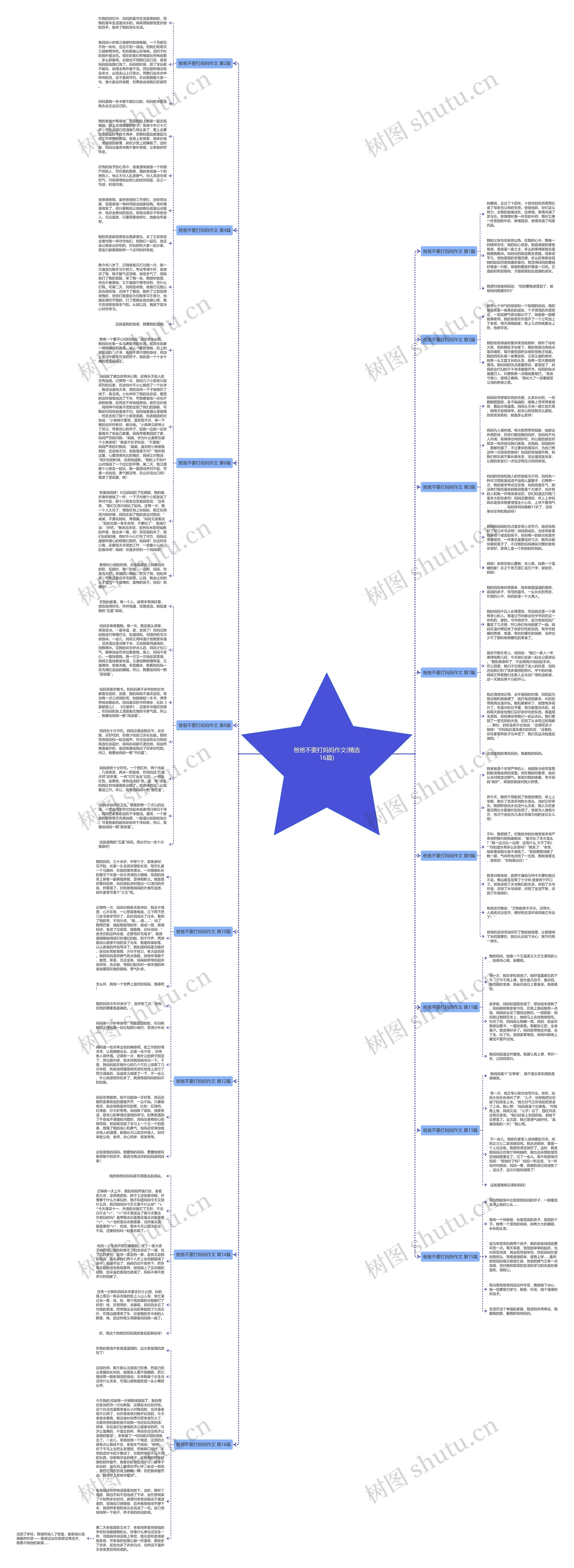 爸爸不要打妈妈作文(精选16篇)思维导图