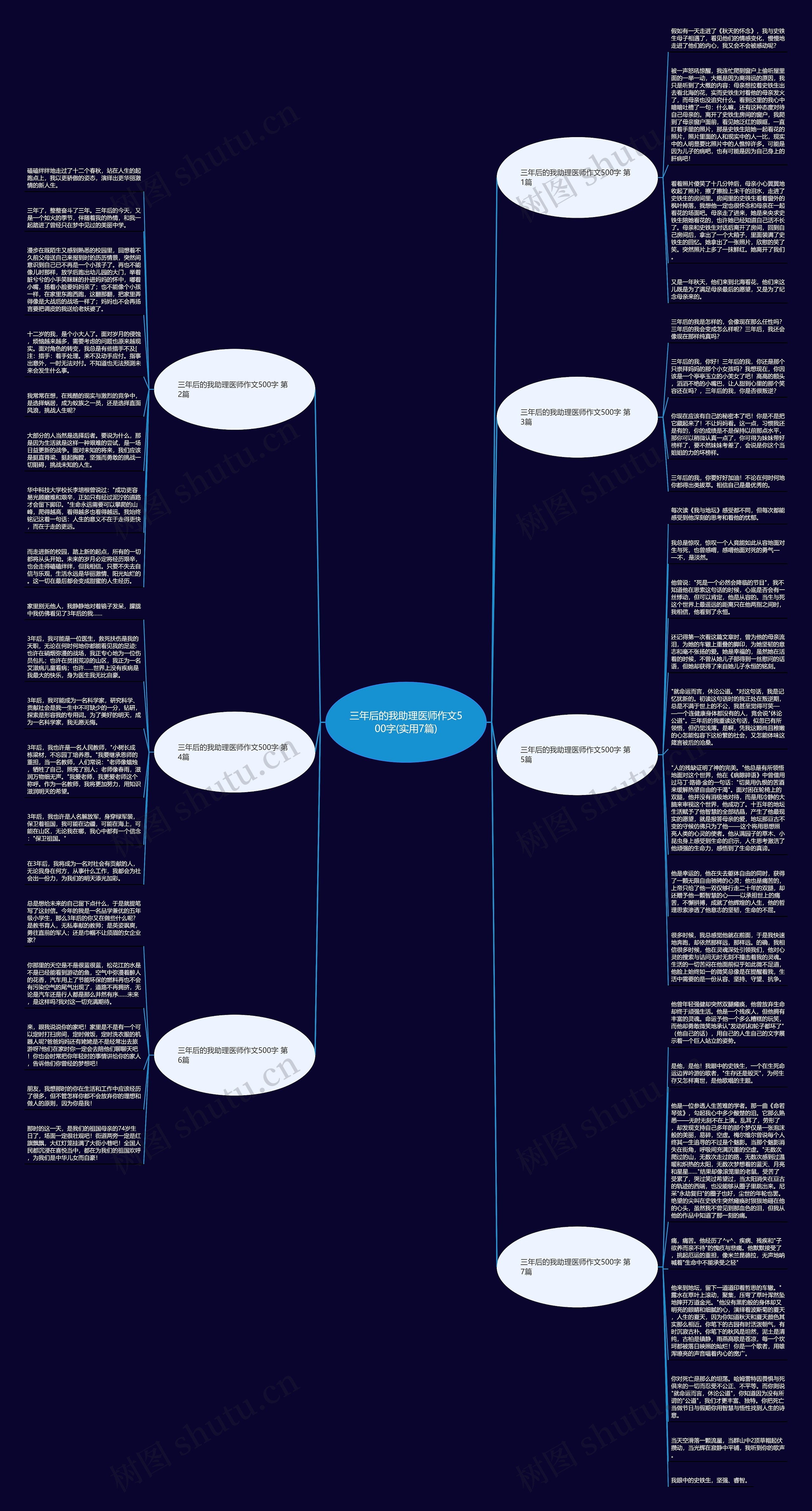 三年后的我助理医师作文500字(实用7篇)思维导图