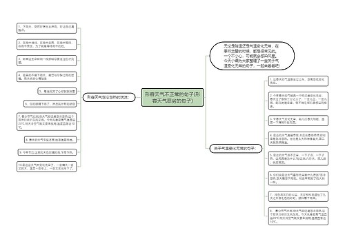 形容天气不正常的句子(形容天气恶劣的句子)