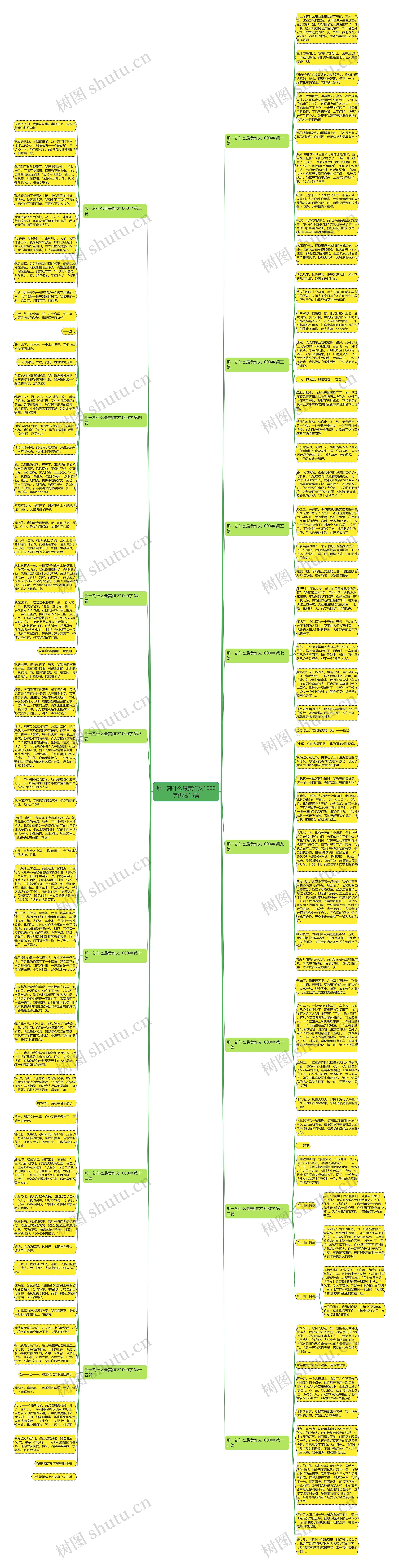 那一刻什么最美作文1000字优选15篇思维导图