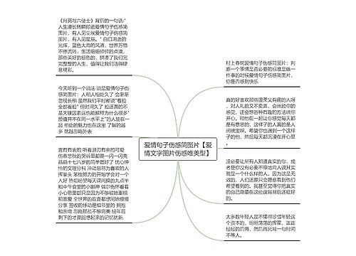 爱情句子伤感简图片【爱情文字图片伤感唯美型】思维导图