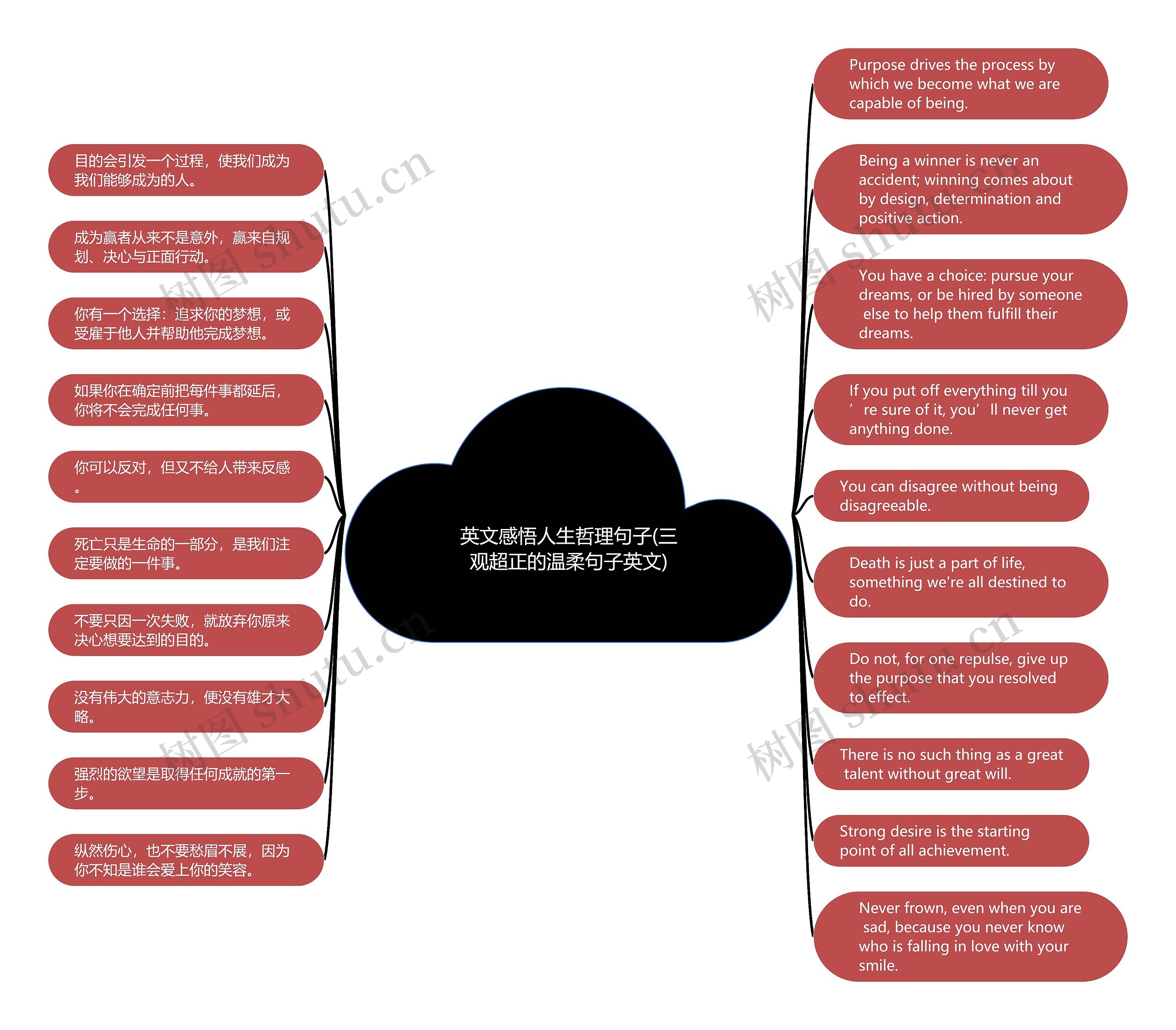 英文感悟人生哲理句子(三观超正的温柔句子英文)思维导图