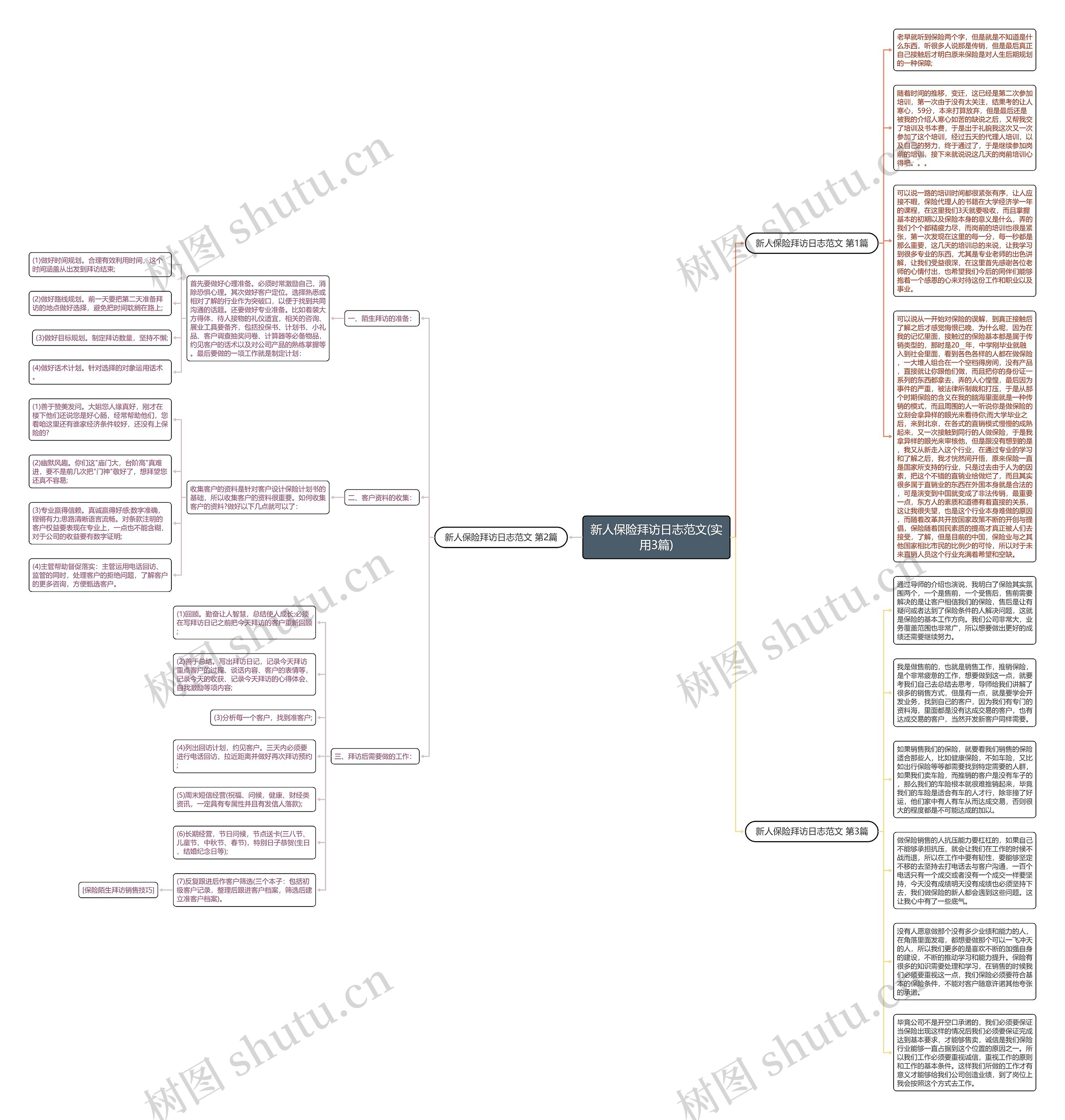 新人保险拜访日志范文(实用3篇)思维导图
