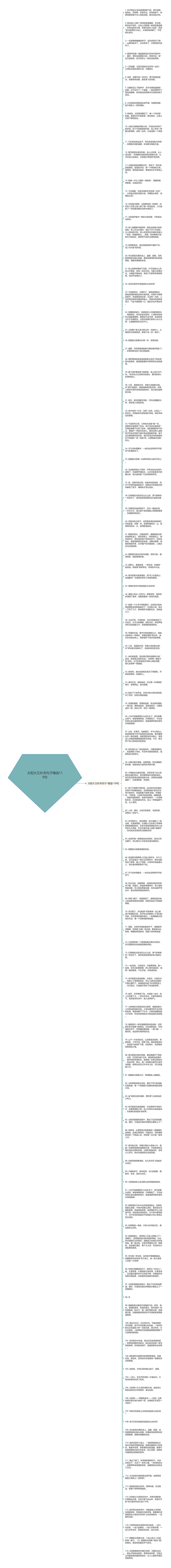 太阳大又补充句子精选118句思维导图