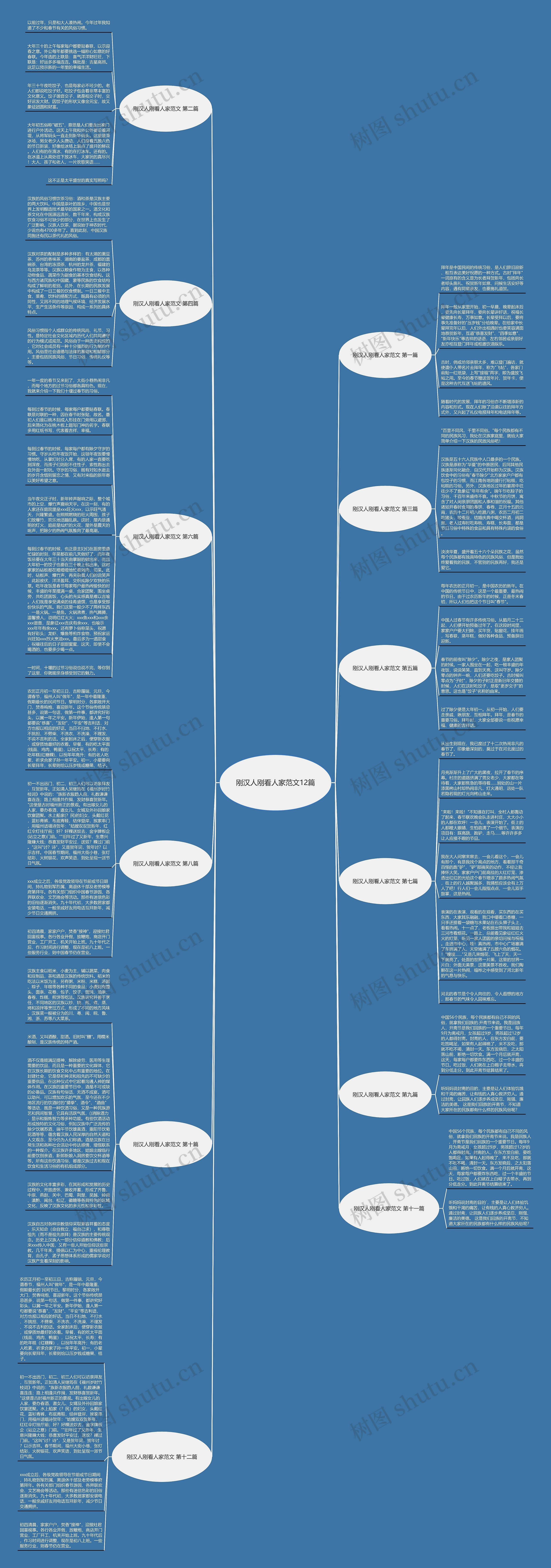 刚汉人刚看人家范文12篇思维导图