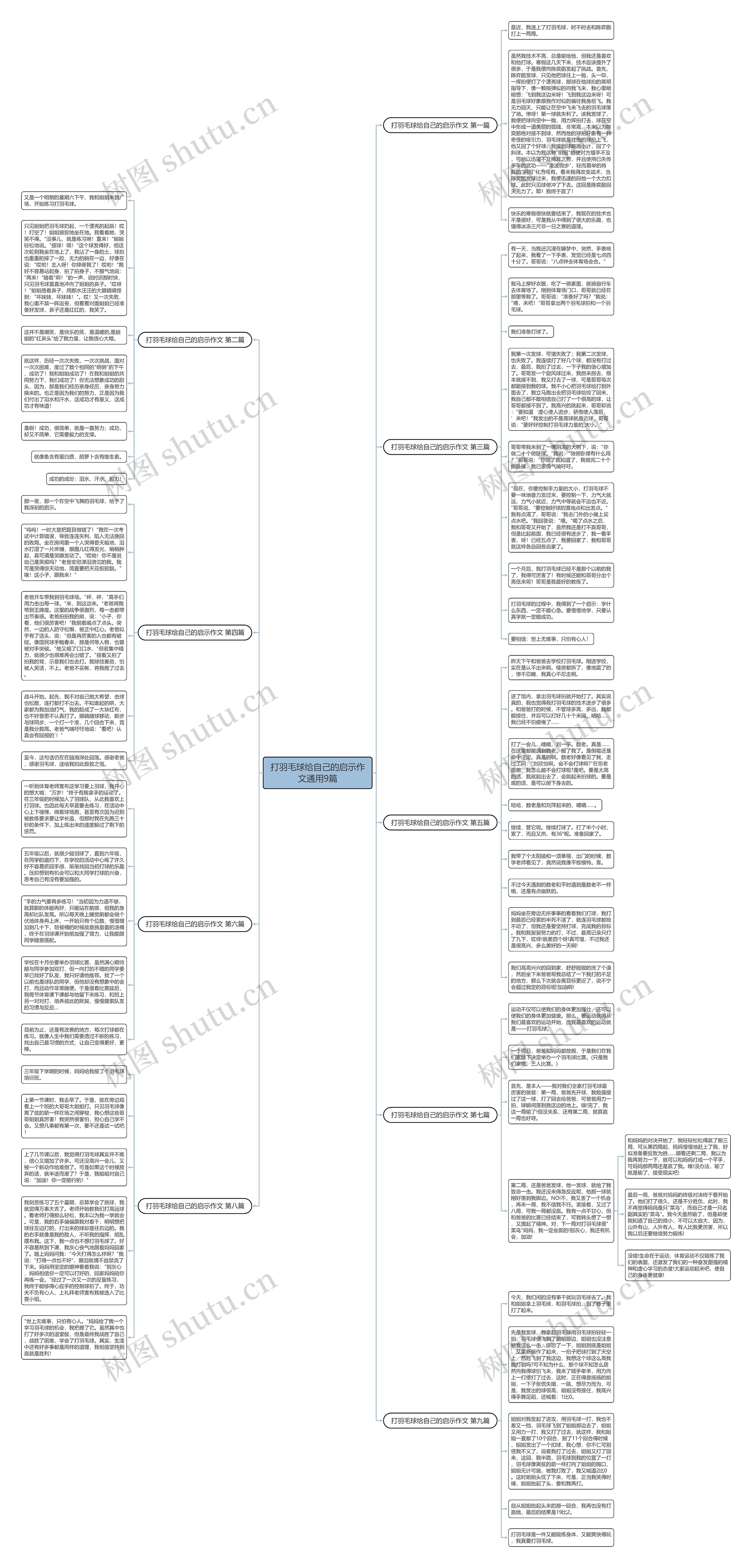 打羽毛球给自己的启示作文通用9篇思维导图