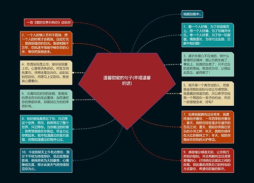 温馨甜蜜的句子(幸福温馨的话) 温馨甜蜜的句子(幸福温馨的话)