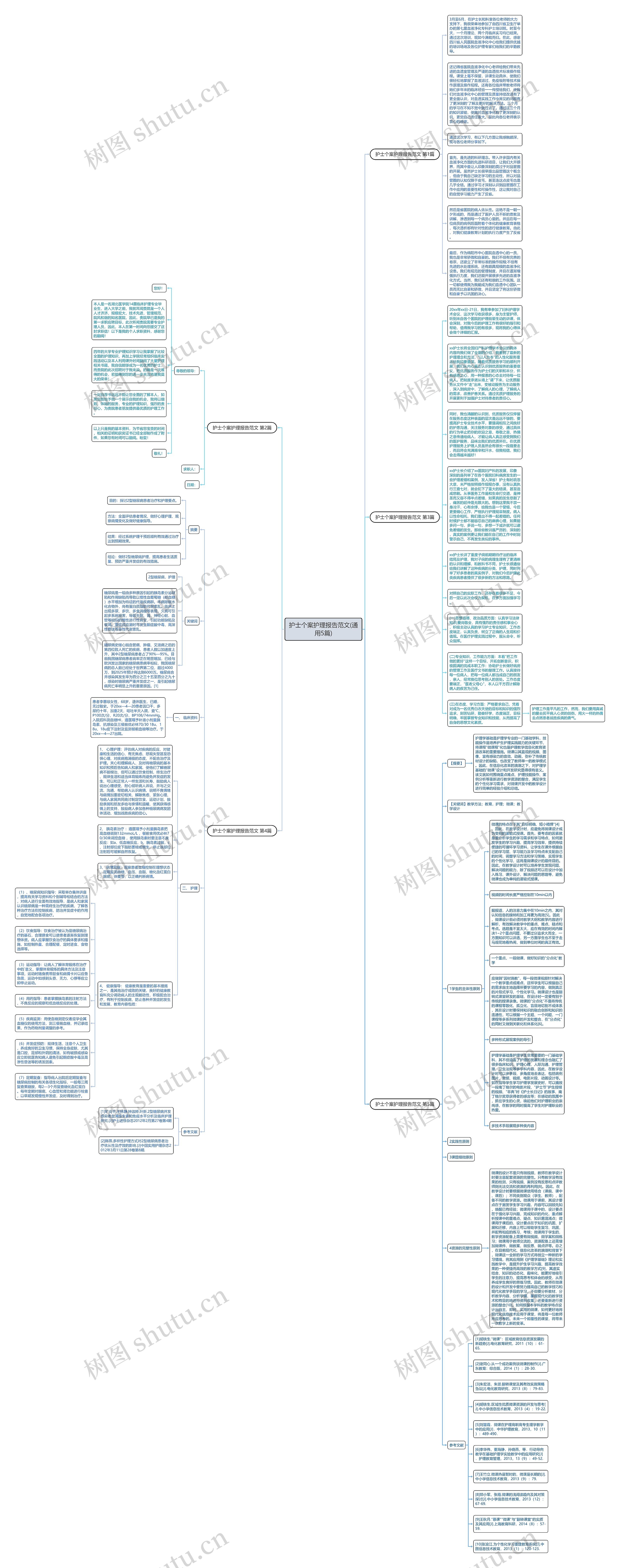 护士个案护理报告范文(通用5篇)思维导图