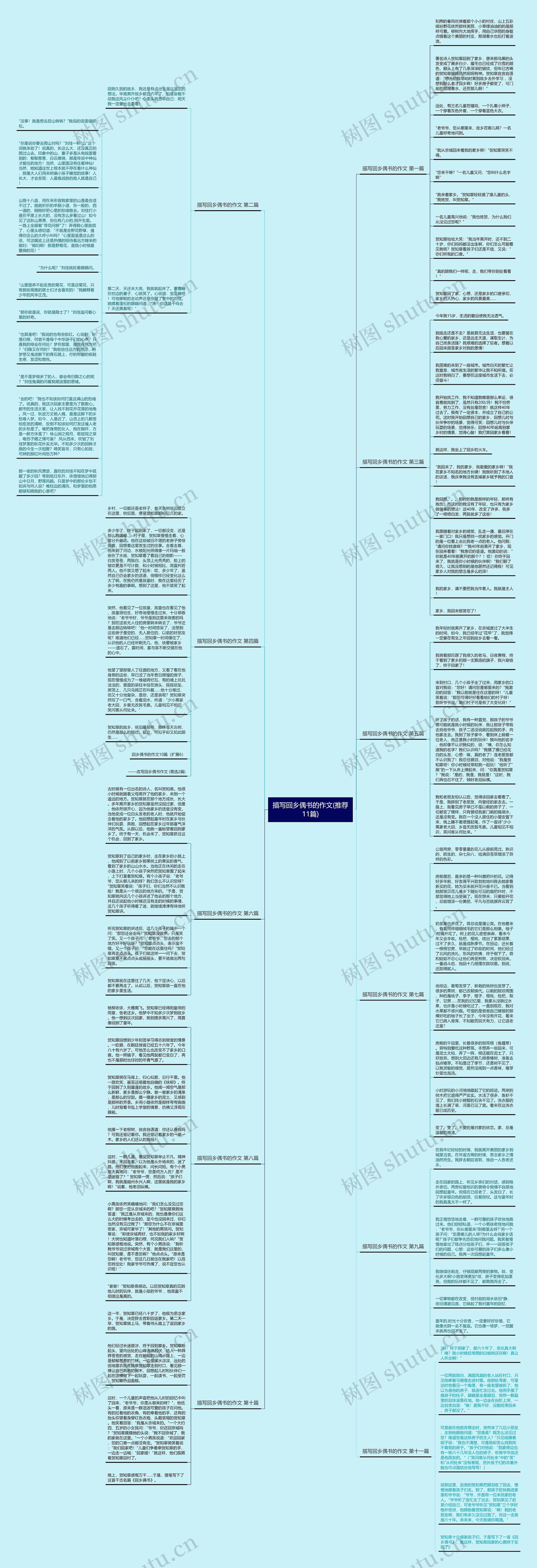 描写回乡偶书的作文(推荐11篇)思维导图