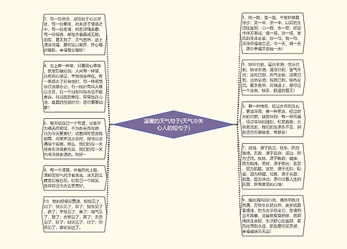 温馨的天气句子(天气冷关心人的短句子)