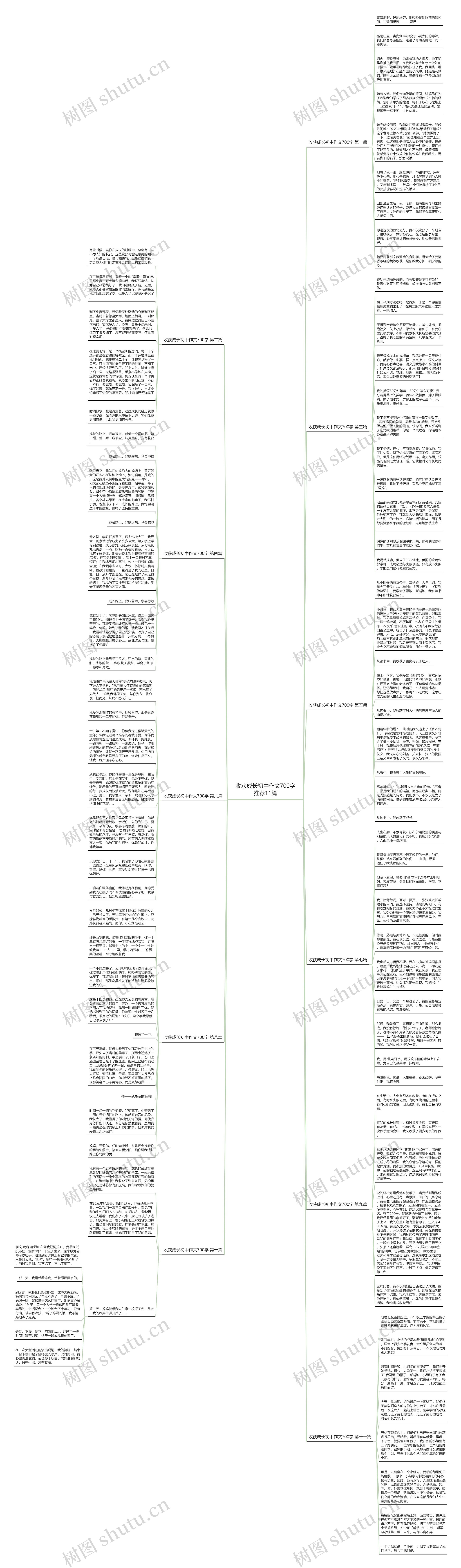 收获成长初中作文700字推荐11篇思维导图