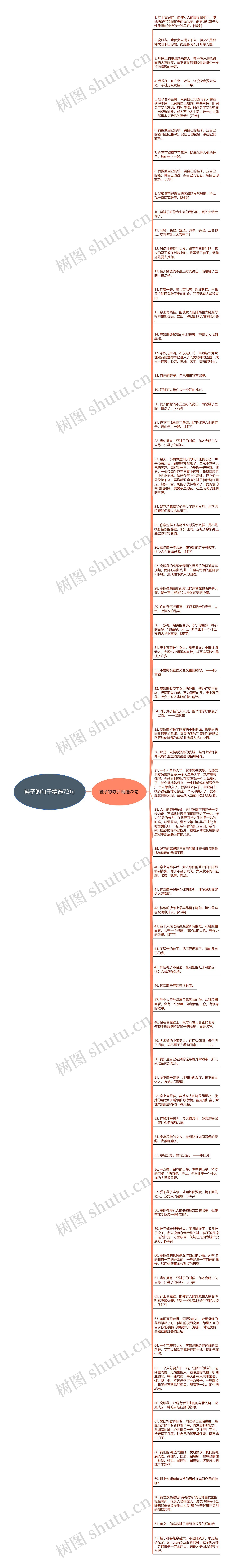 鞋子的句子精选72句思维导图