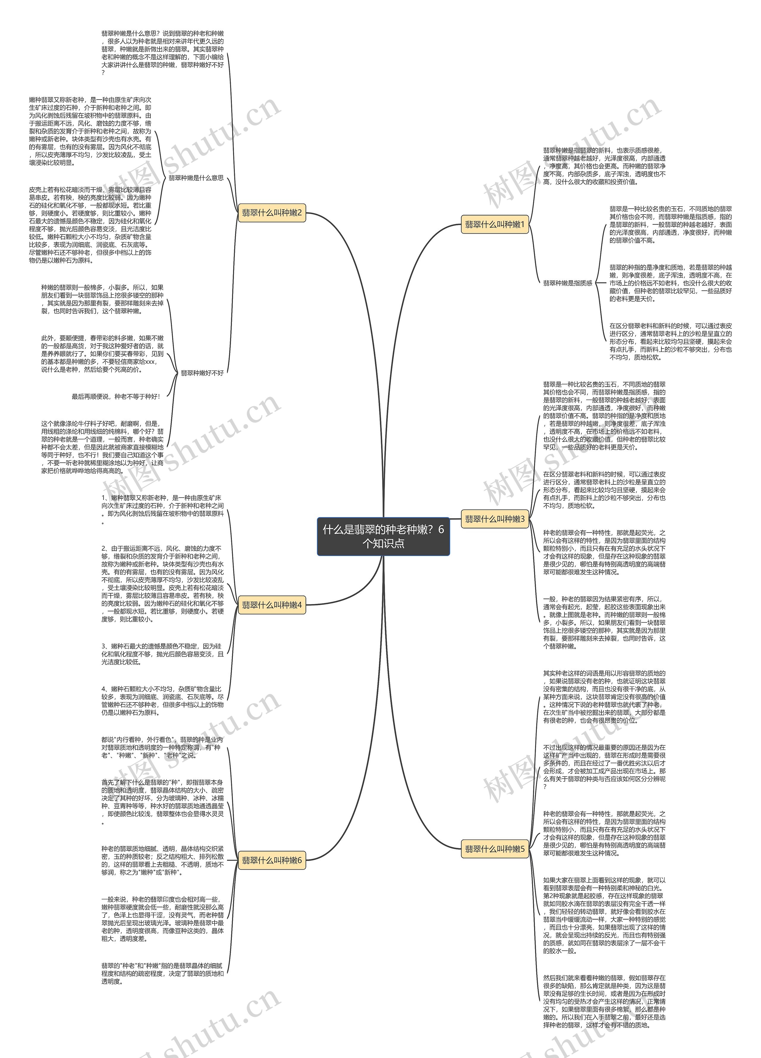 什么是翡翠的种老种嫩？6个知识点思维导图