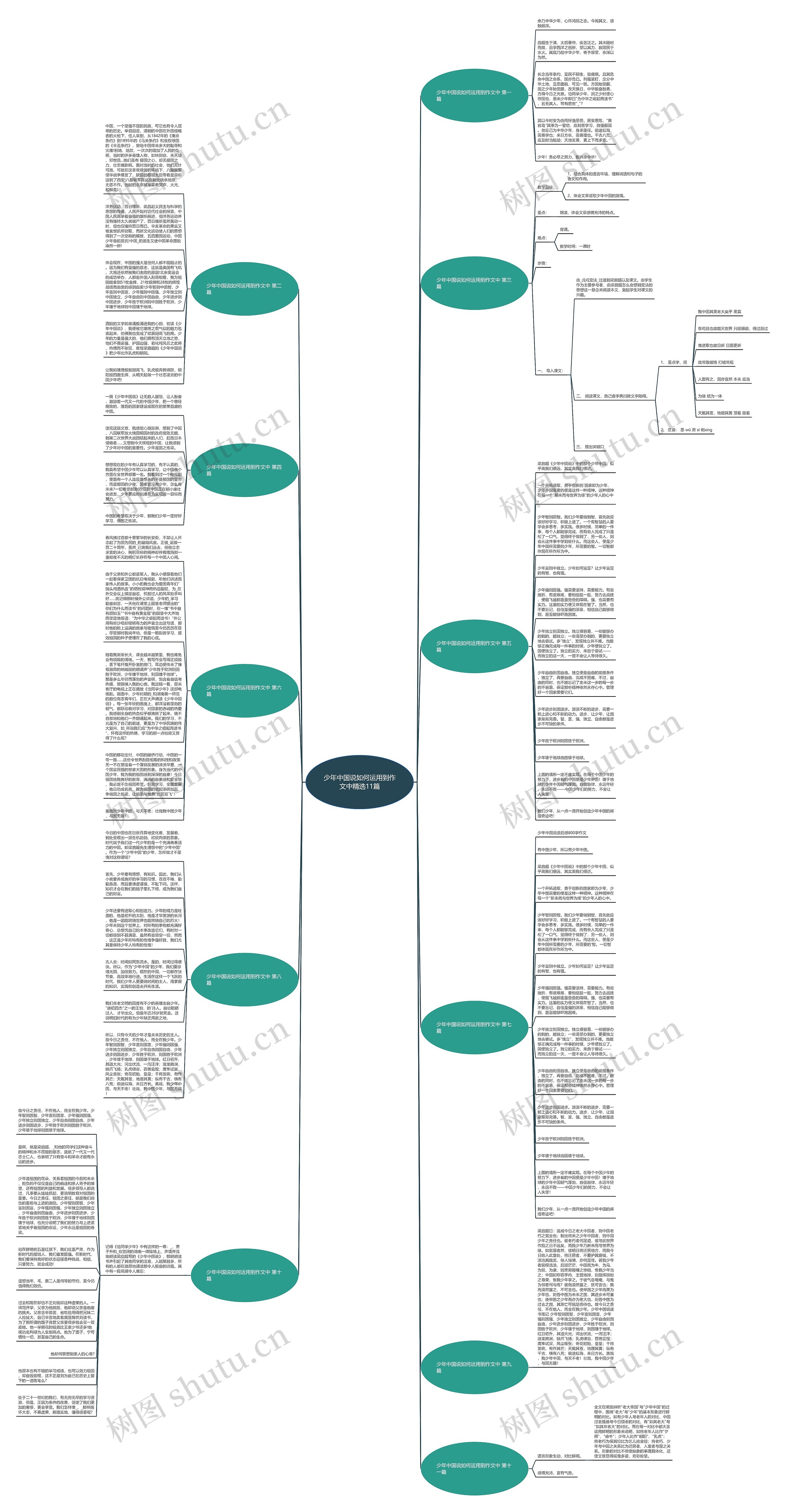 少年中国说如何运用到作文中精选11篇思维导图