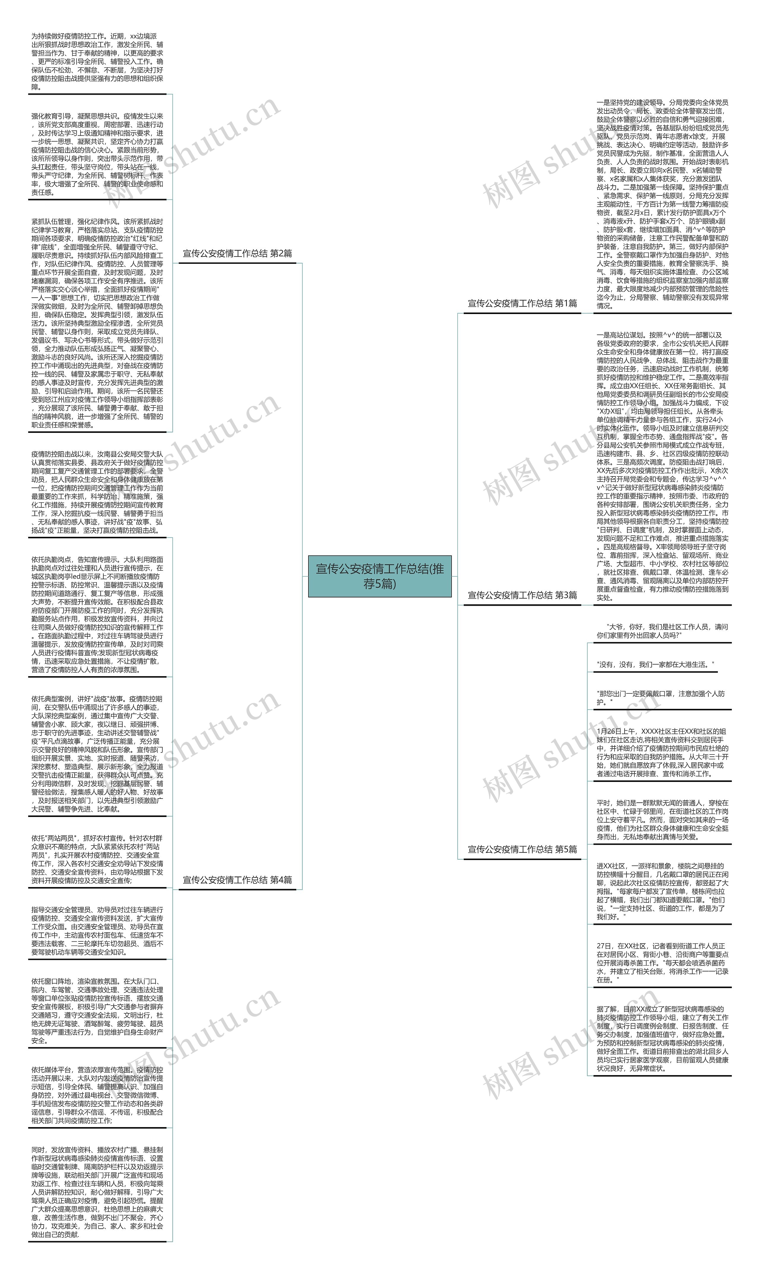 宣传公安疫情工作总结(推荐5篇)思维导图