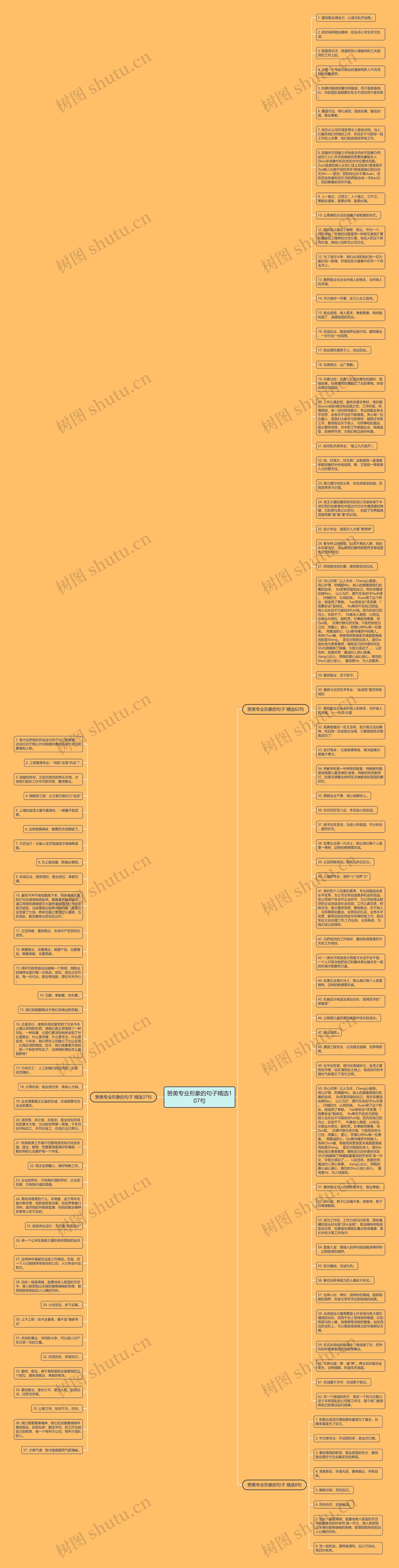赞美专业形象的句子精选107句思维导图