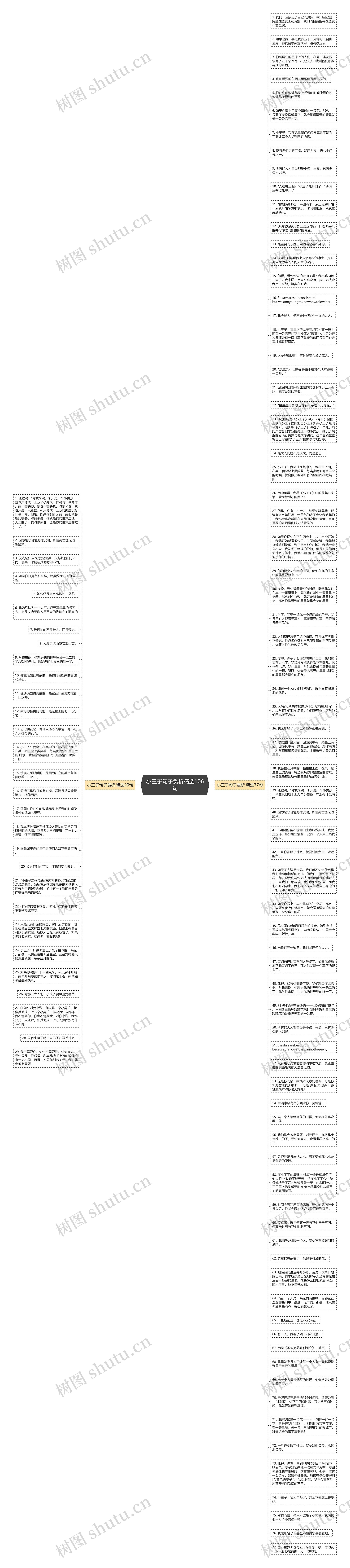 小王子句子赏析精选106句思维导图