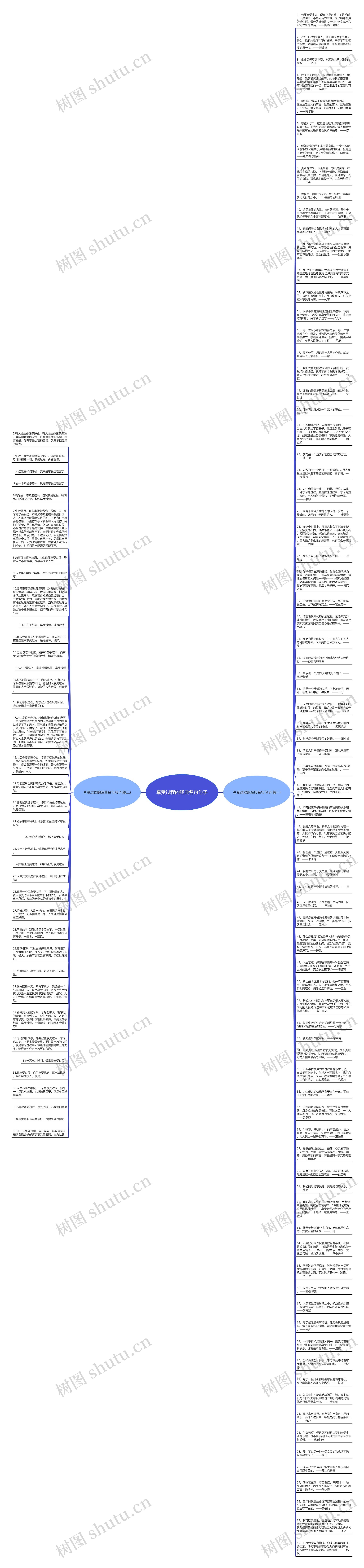 享受过程的经典名句句子思维导图