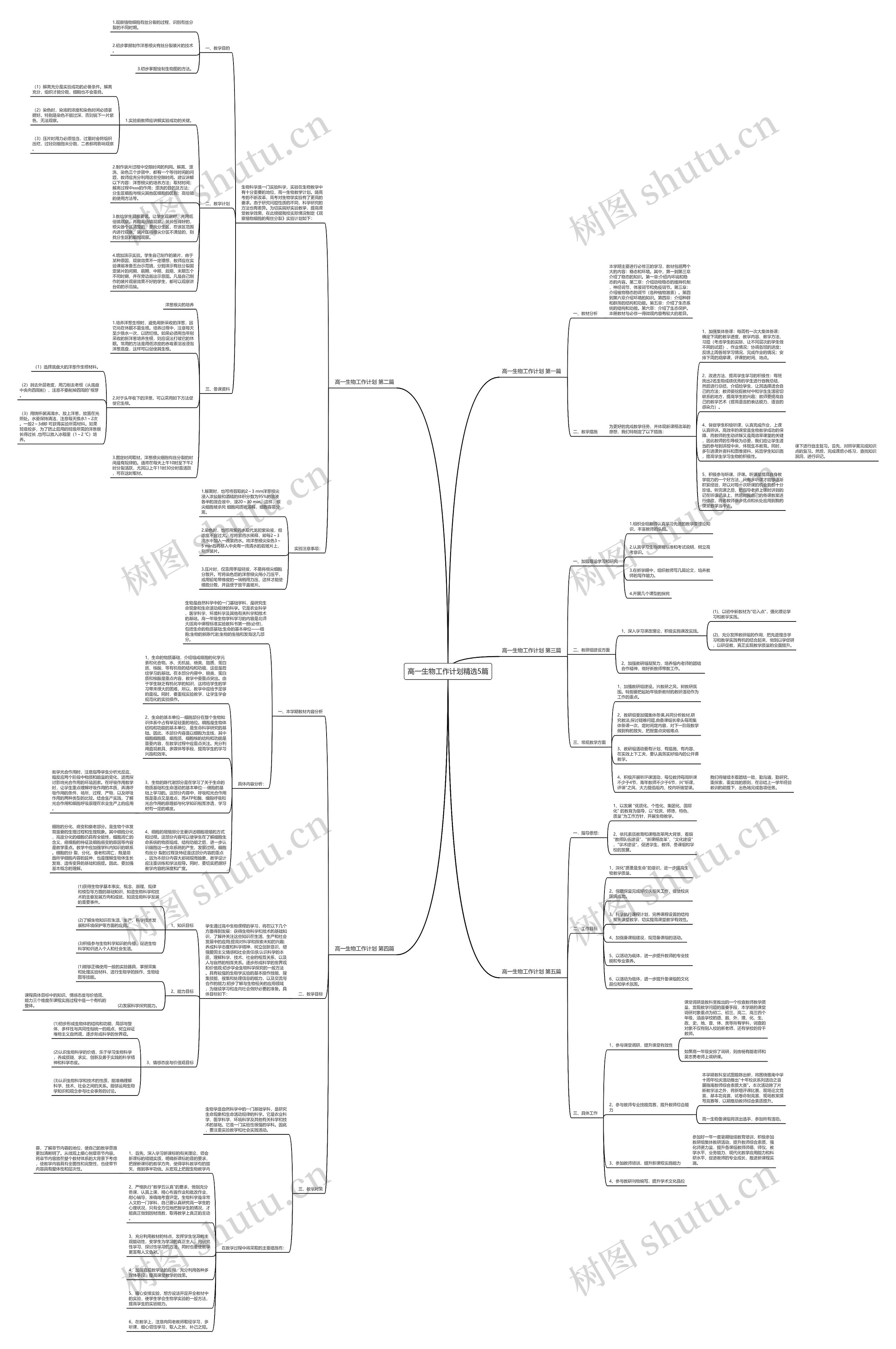 高一生物工作计划精选5篇