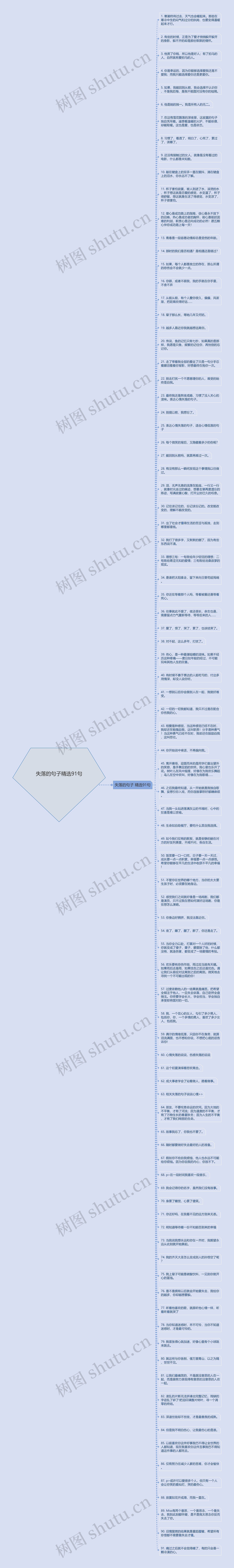 失落的句子精选91句思维导图