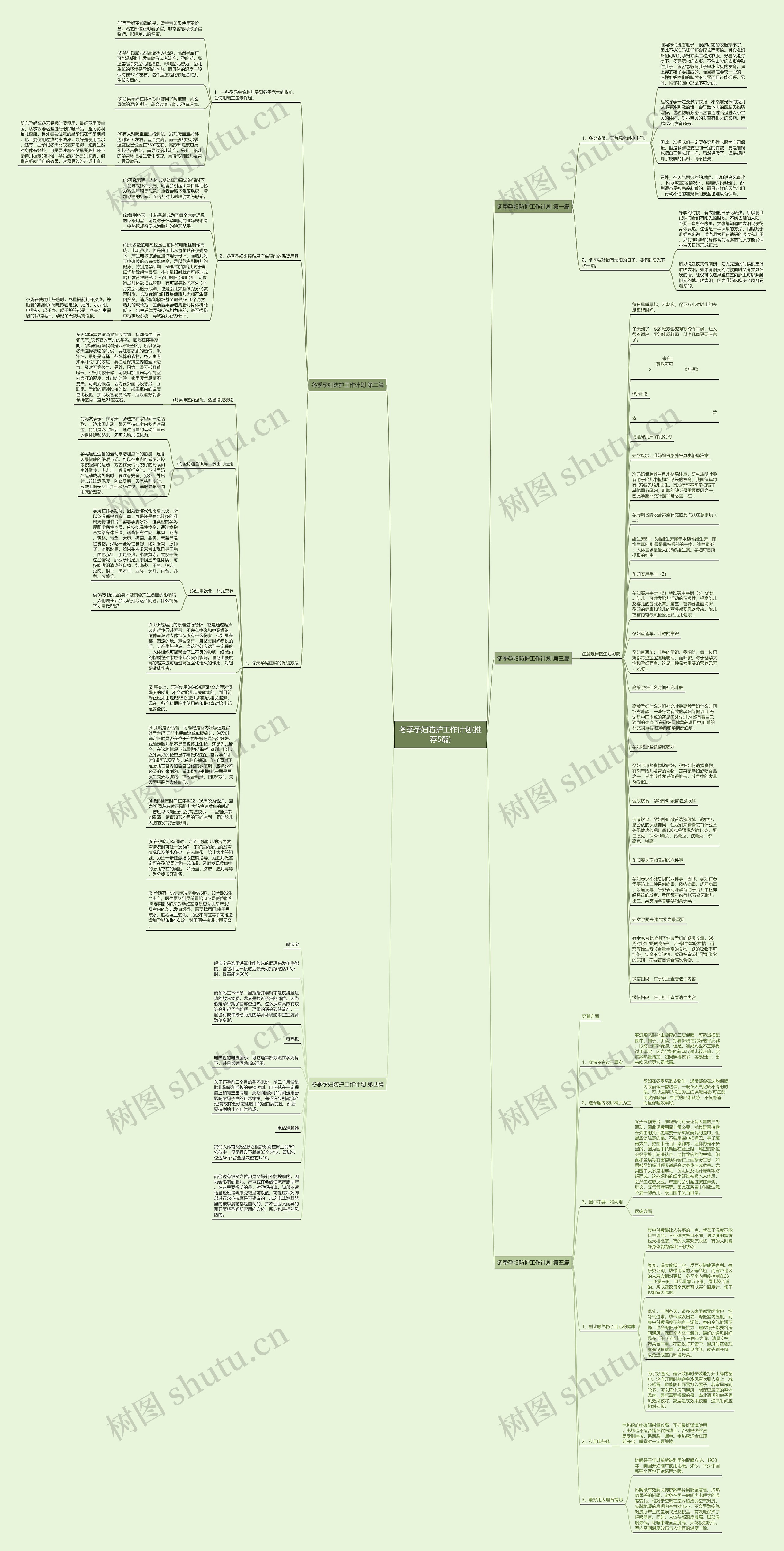 冬季孕妇防护工作计划(推荐5篇)思维导图