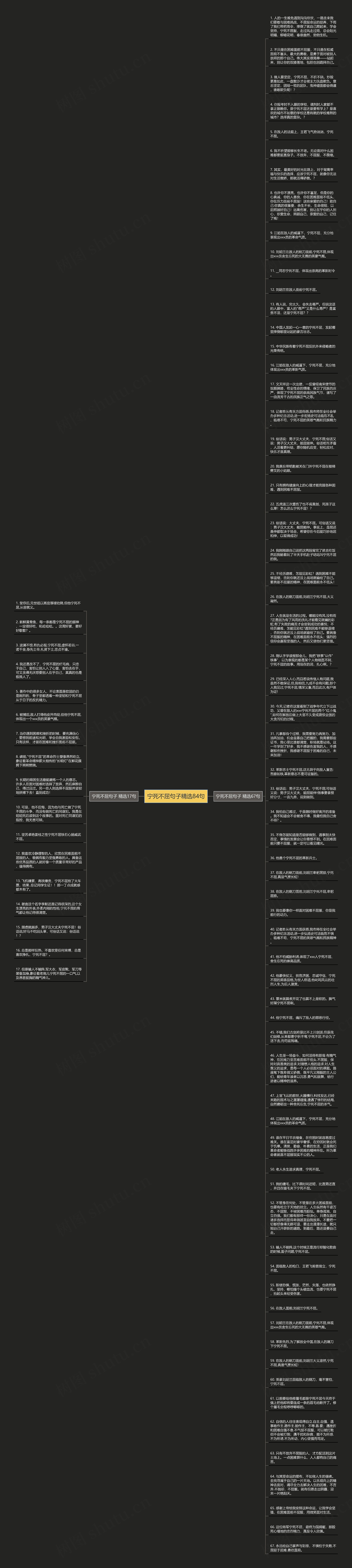 宁死不屈句子精选84句思维导图