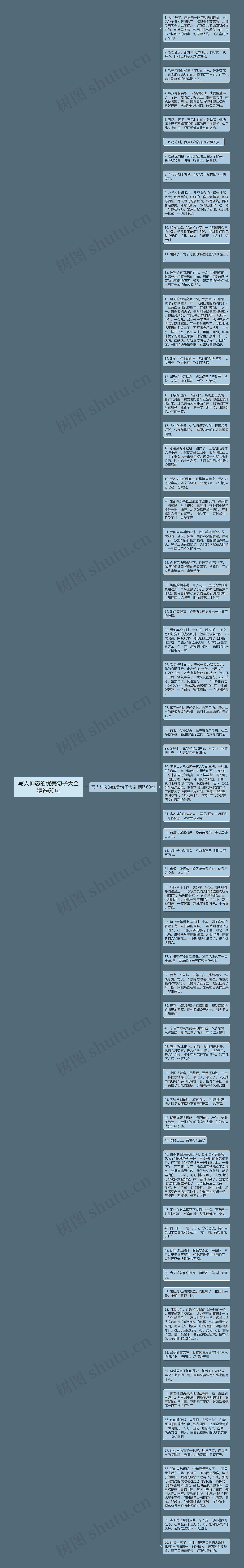 写人神态的优美句子大全精选60句思维导图