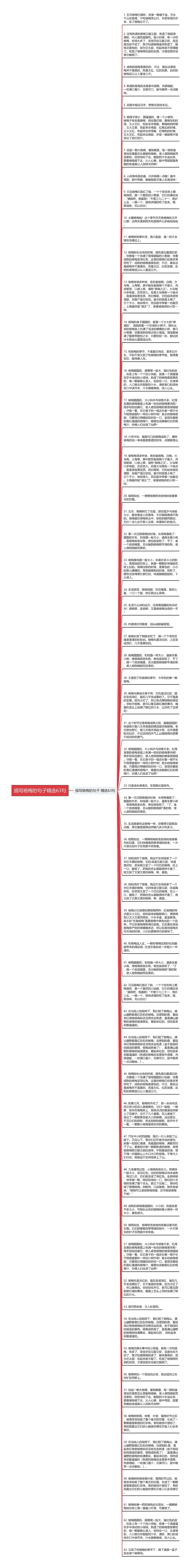 描写杨梅的句子精选63句思维导图