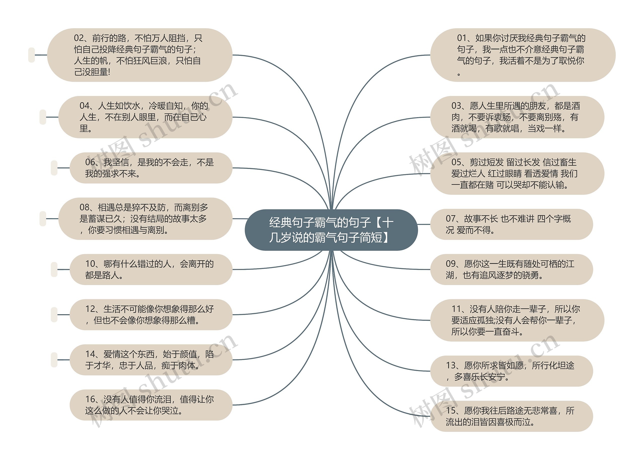 经典句子霸气的句子【十几岁说的霸气句子简短】思维导图