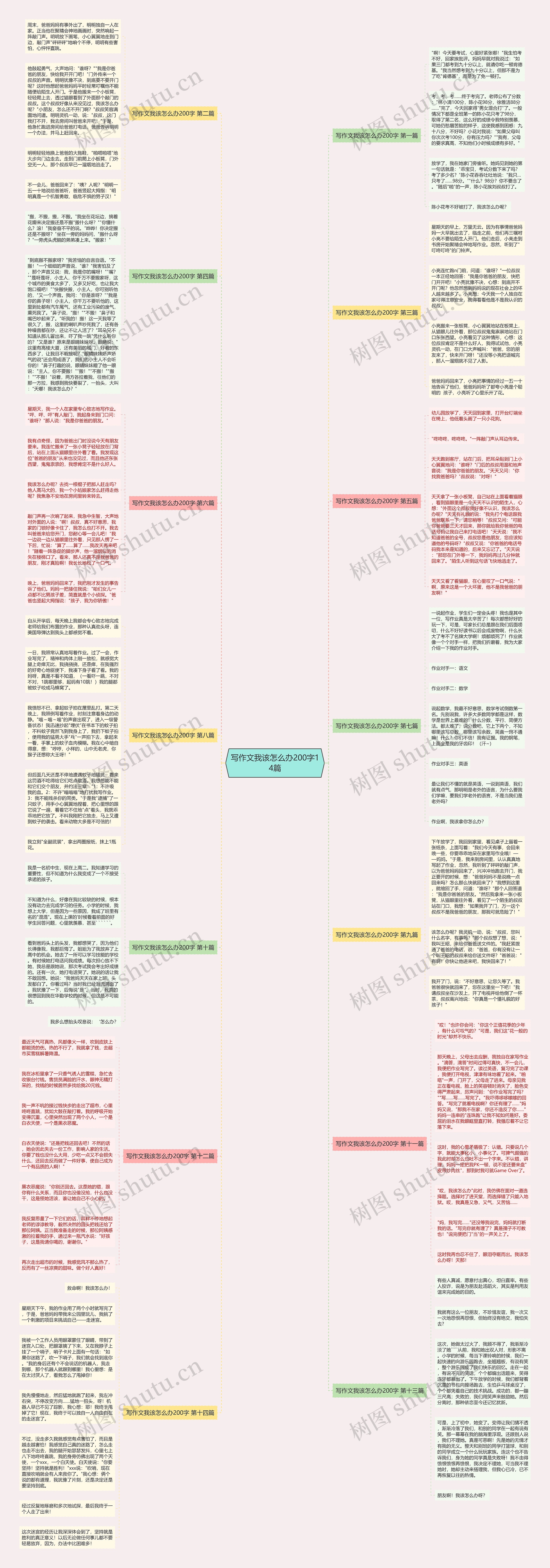 写作文我该怎么办200字14篇思维导图