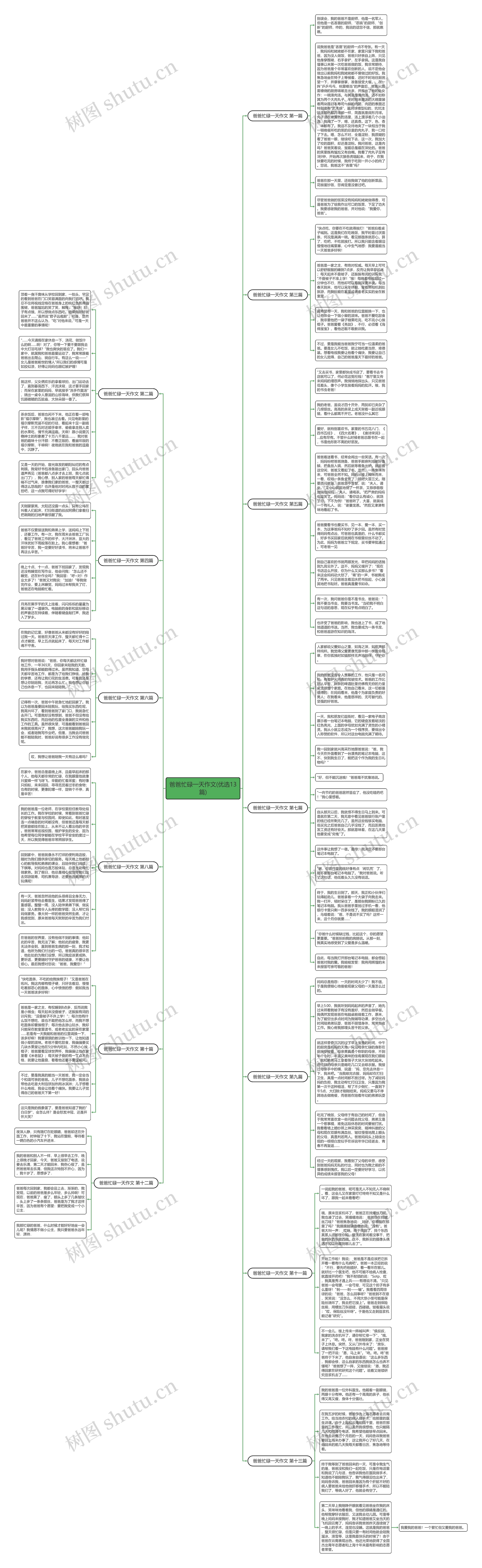 爸爸忙碌一天作文(优选13篇)思维导图