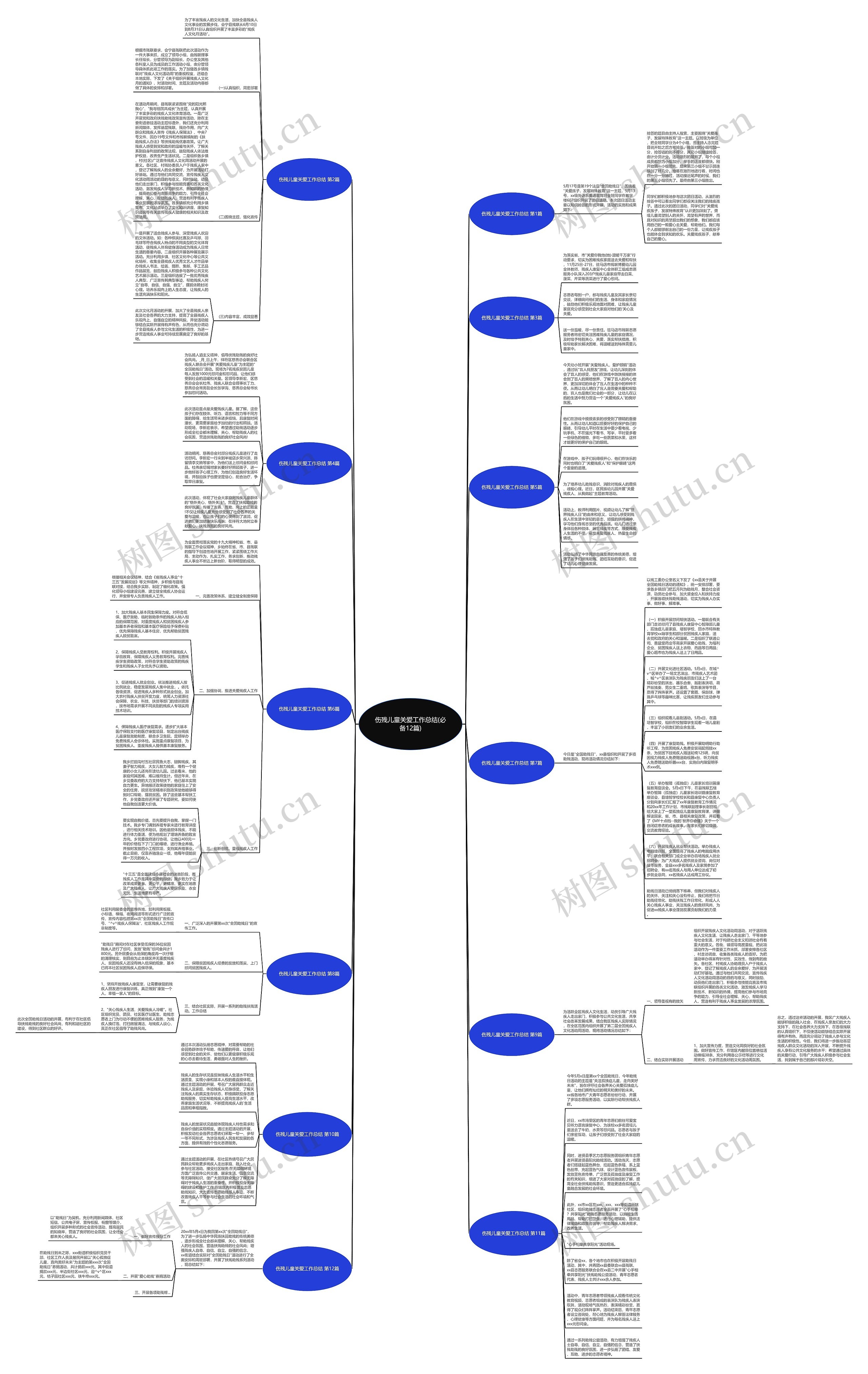 伤残儿童关爱工作总结(必备12篇)思维导图